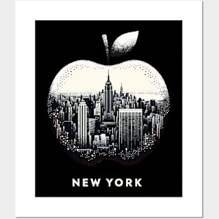 The Big Apple New York Abstract Cityscape Posters and Art